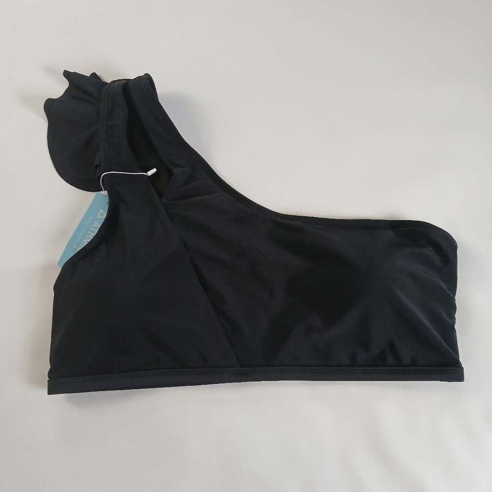 NWT New Athmile One Ruffle Shoulder Bikini Swimsuit Top